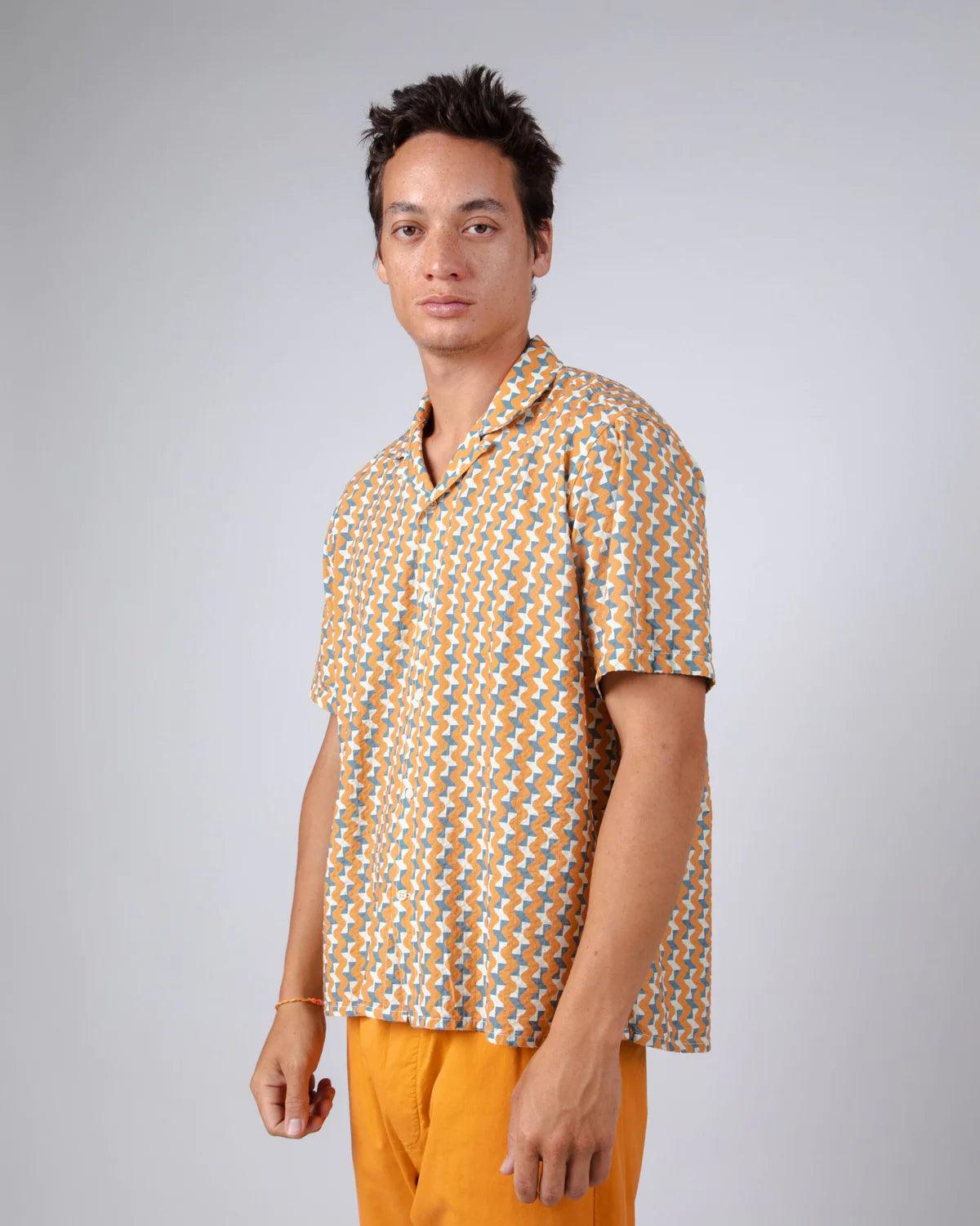 Camisa Brava Fabrics Tiles Aloha Ochre - ECRU