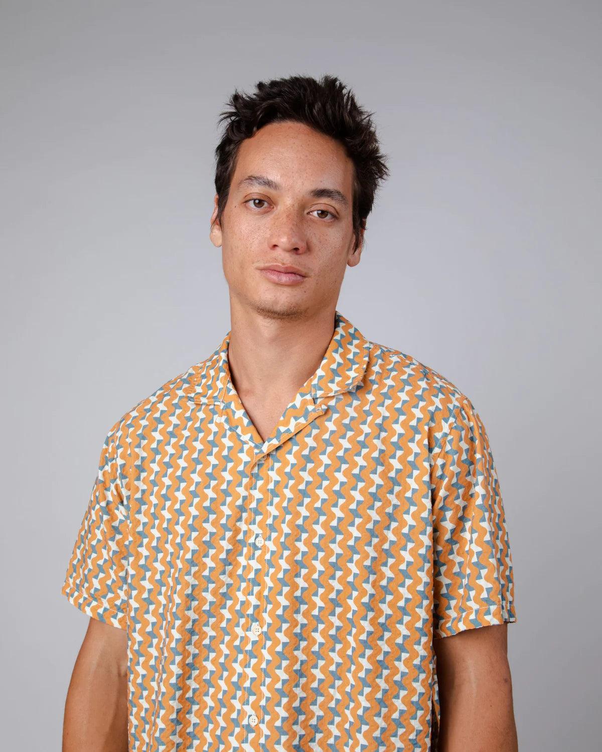 Camisa Brava Fabrics Tiles Aloha Ochre - ECRU