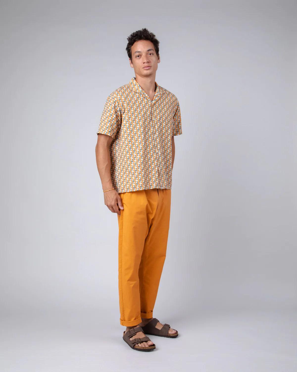 Camisa Brava Fabrics Tiles Aloha Ochre - ECRU