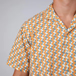 Camisa Brava Fabrics Tiles Aloha Ochre - ECRU