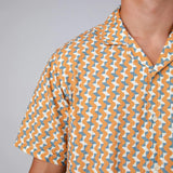 Camisa Brava Fabrics Tiles Aloha Ochre - ECRU