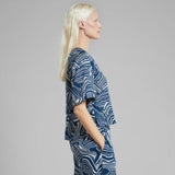 Camisa Dedicated Odense Clay Swirl Azul - ECRU