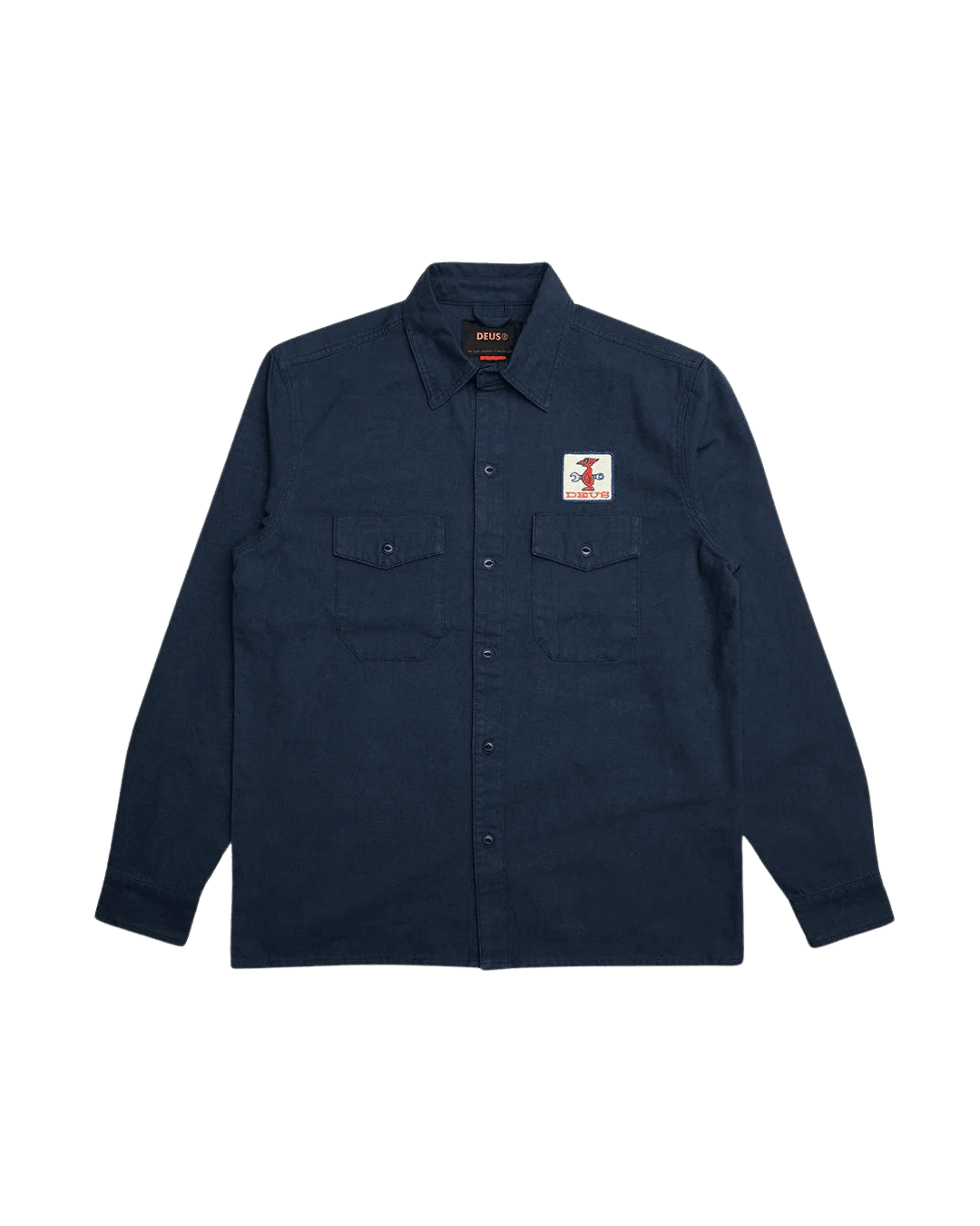 Camisa Deus Ex Machina Stripes Mood Indigo - ECRU