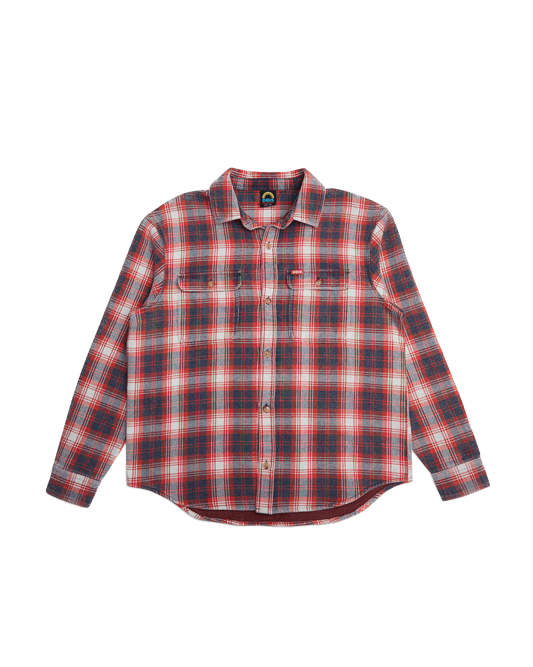 Camisa Deus Ex Machina Vacay Red Check - ECRU