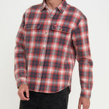 Camisa Deus Ex Machina Vacay Red Check - ECRU