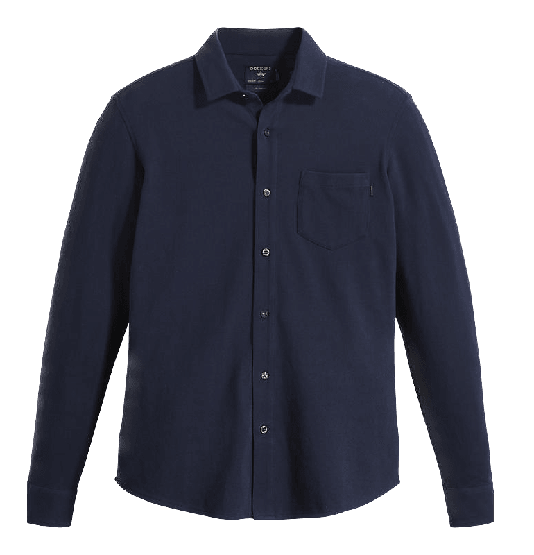 Camisa Dockers abotonada de punto Slim Fit para hombre - ECRU