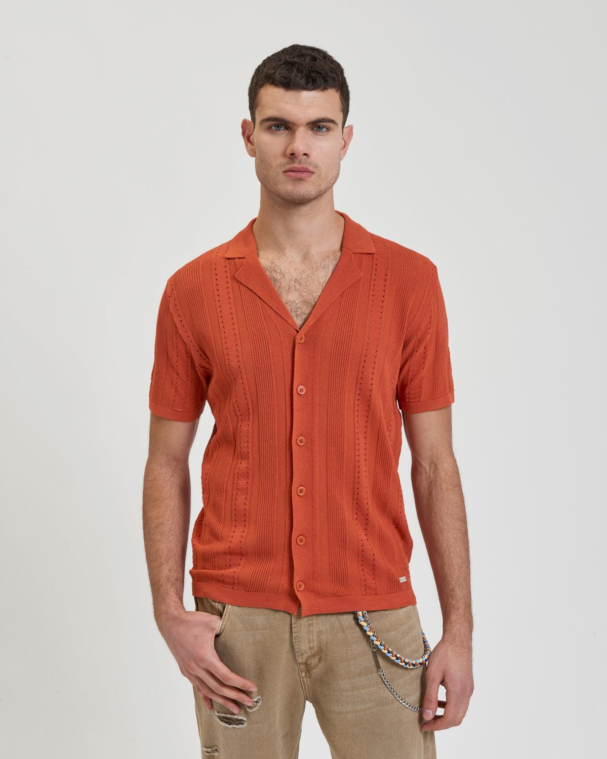 Camisa Gianni Lupo GL33763 Rust - ECRU