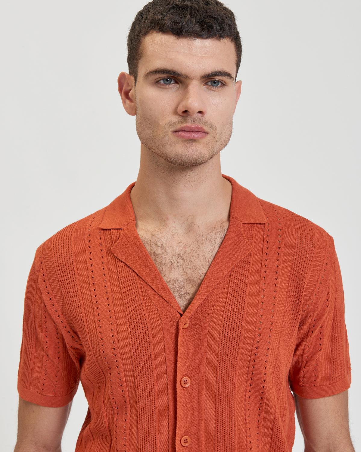 Camisa Gianni Lupo GL33763 Rust - ECRU