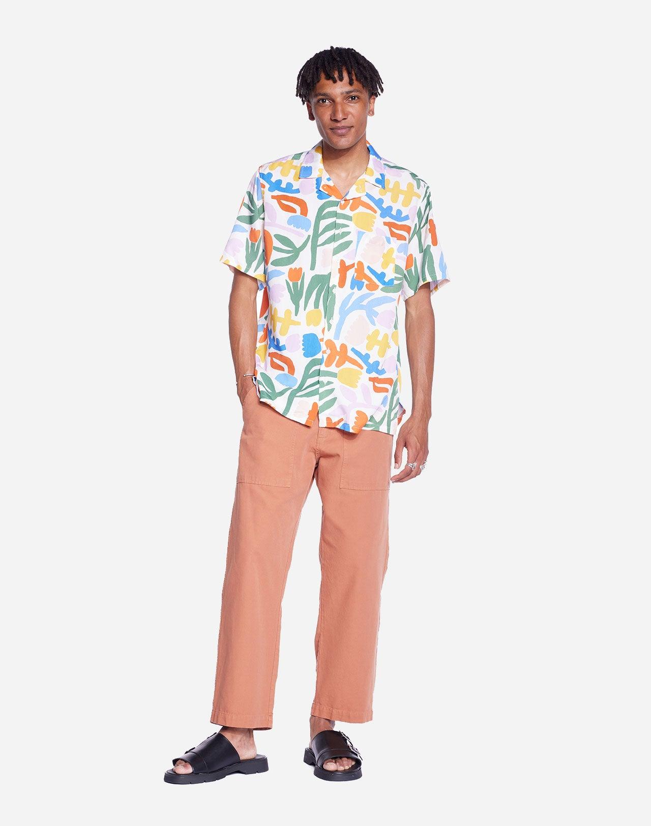 Camisa Olow Unisex Garden Asbtract - ECRU