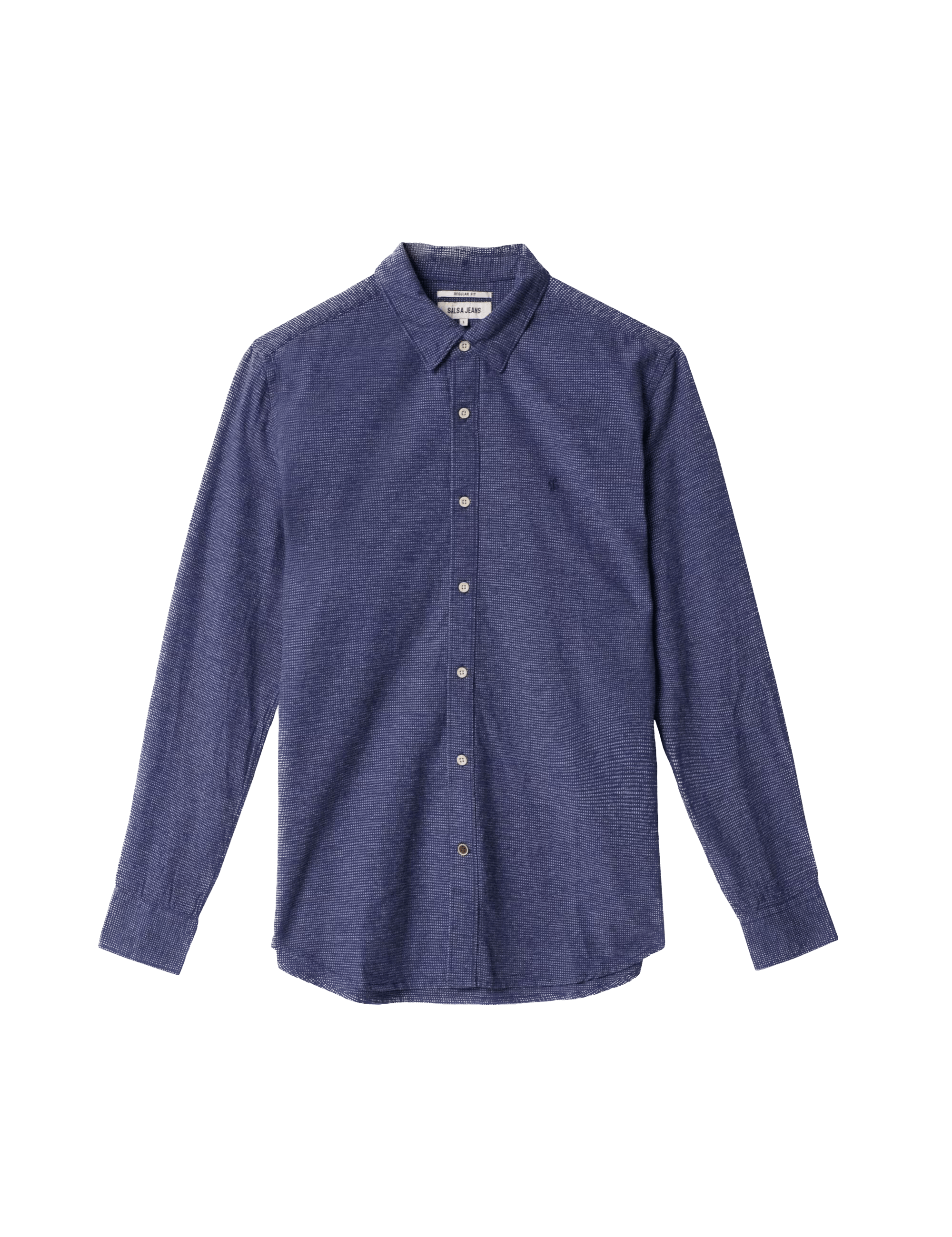 Camisa Salsa Azul con Textura - ECRU