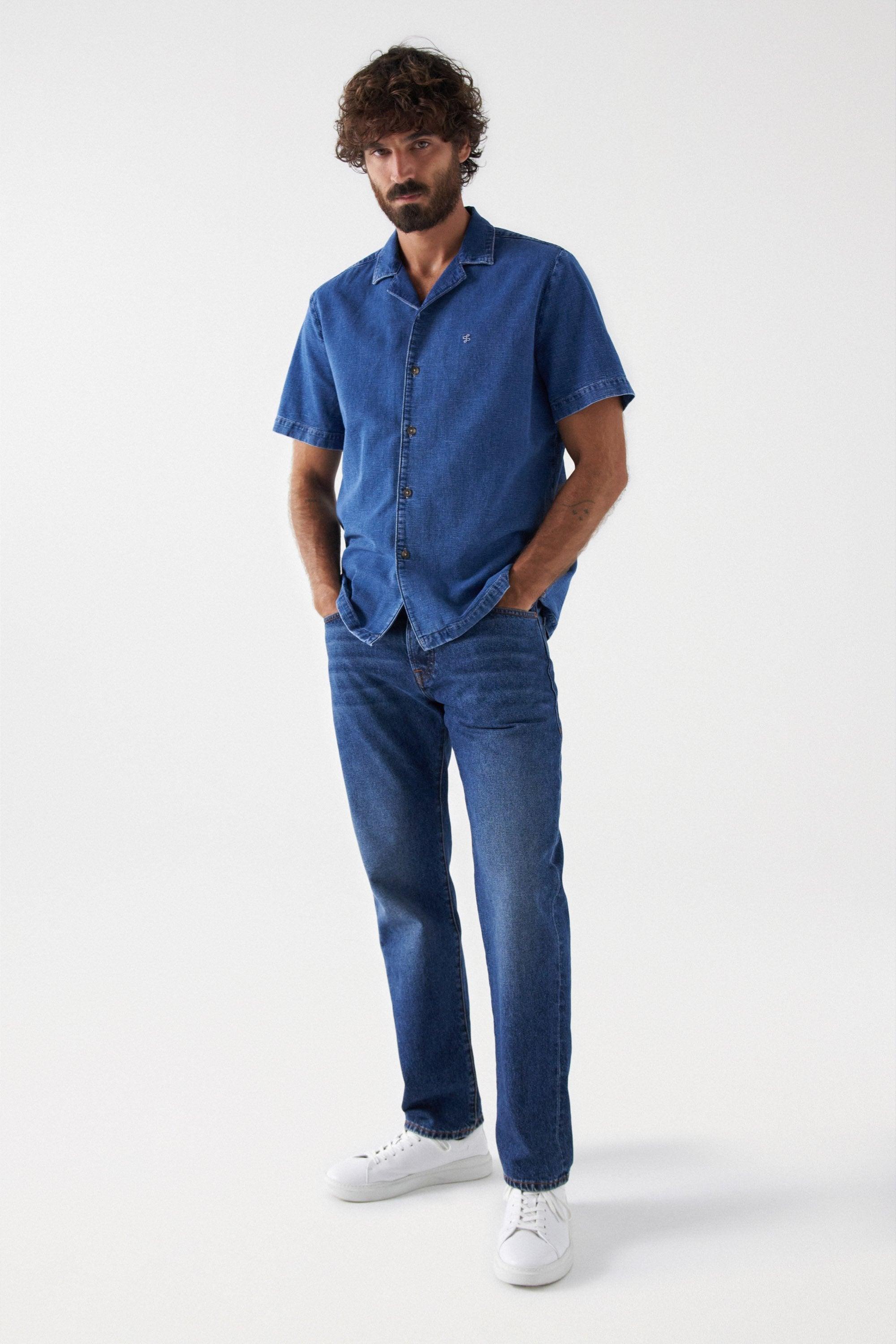 Camisa Salsa Jeans con Lino - ECRU