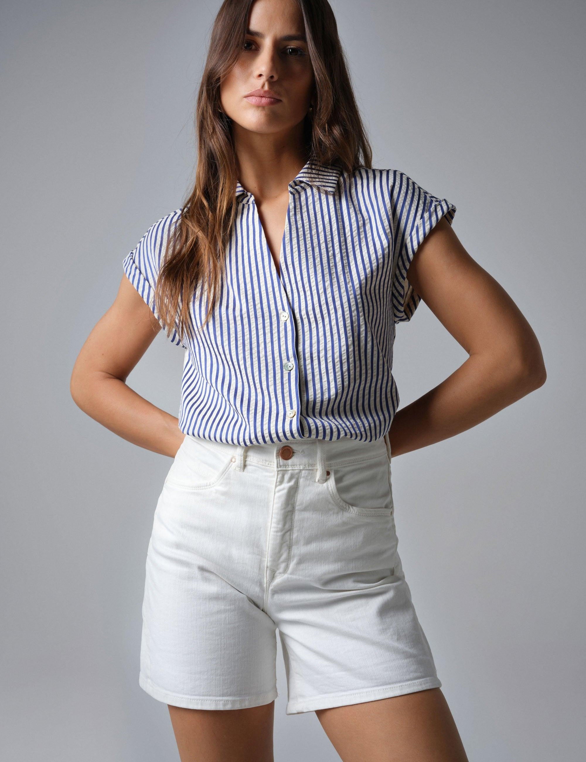 Camisa Salsa Jeans Rayas - ECRU