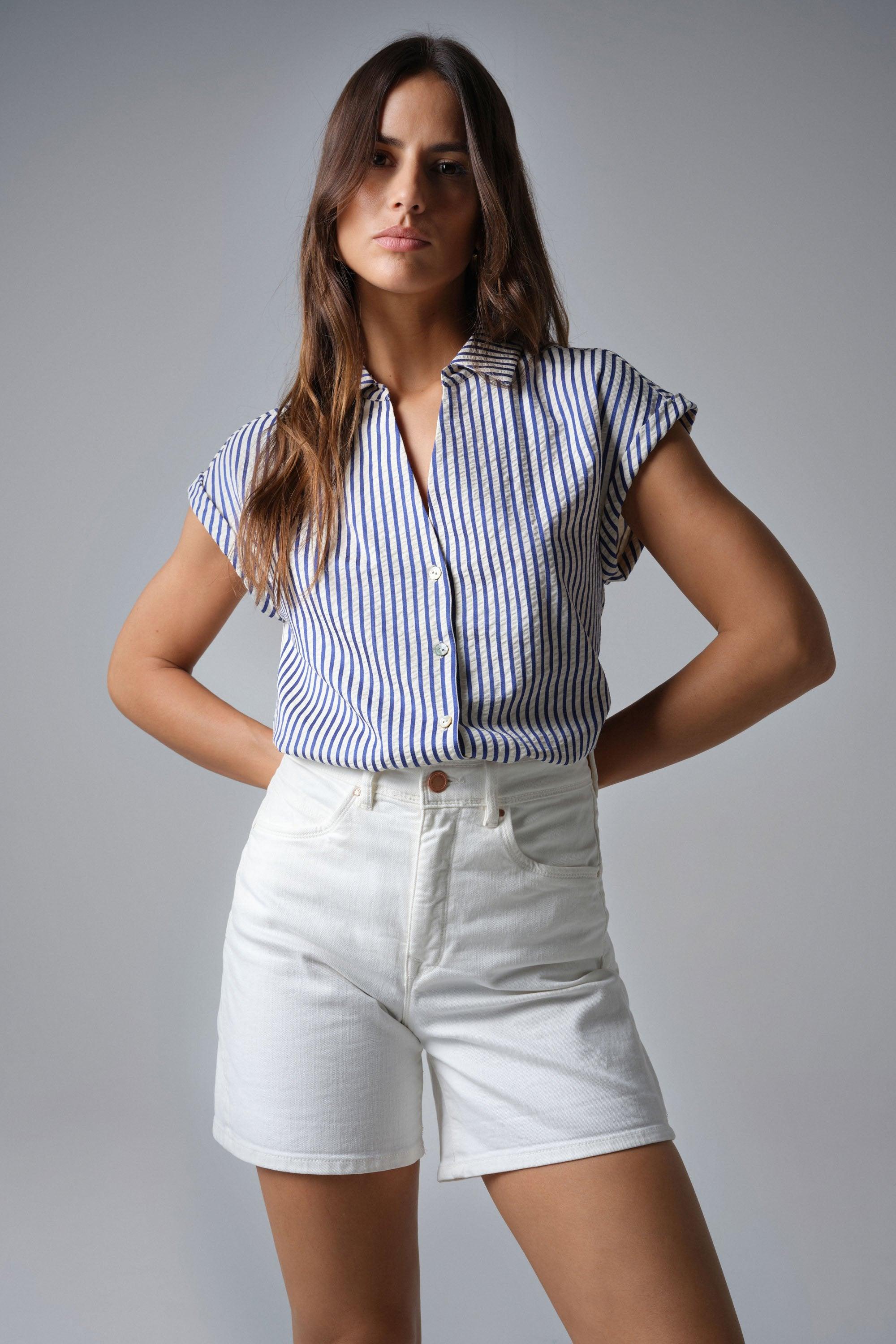 Camisa Salsa Jeans Rayas - ECRU