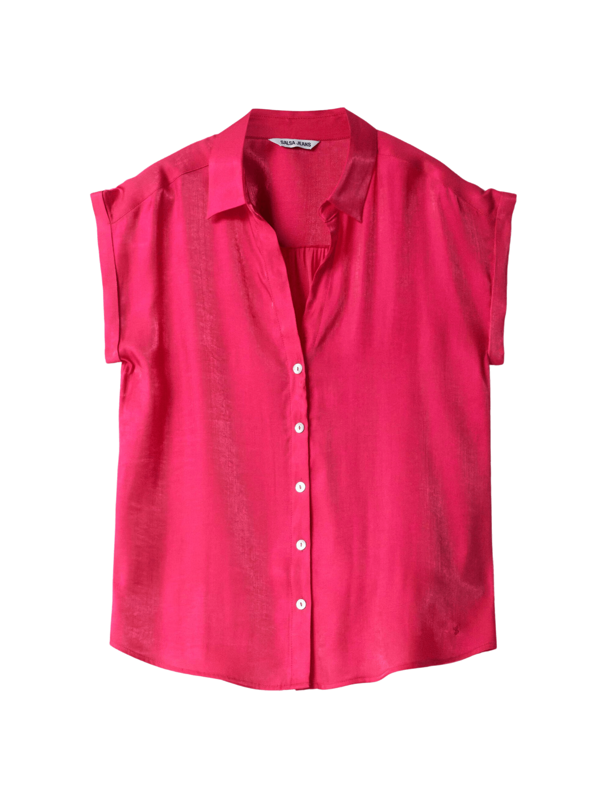 Camisa Salsa Jeans Satinada Rosa - ECRU