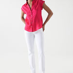 Camisa Salsa Jeans Satinada Rosa - ECRU