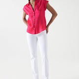 Camisa Salsa Jeans Satinada Rosa - ECRU