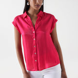 Camisa Salsa Jeans Satinada Rosa - ECRU