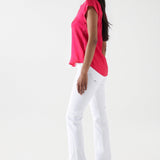 Camisa Salsa Jeans Satinada Rosa - ECRU