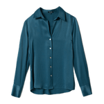 Camisa Salsa Jeans Satinada Verde - ECRU