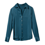 Camisa Salsa Jeans Satinada Verde - ECRU