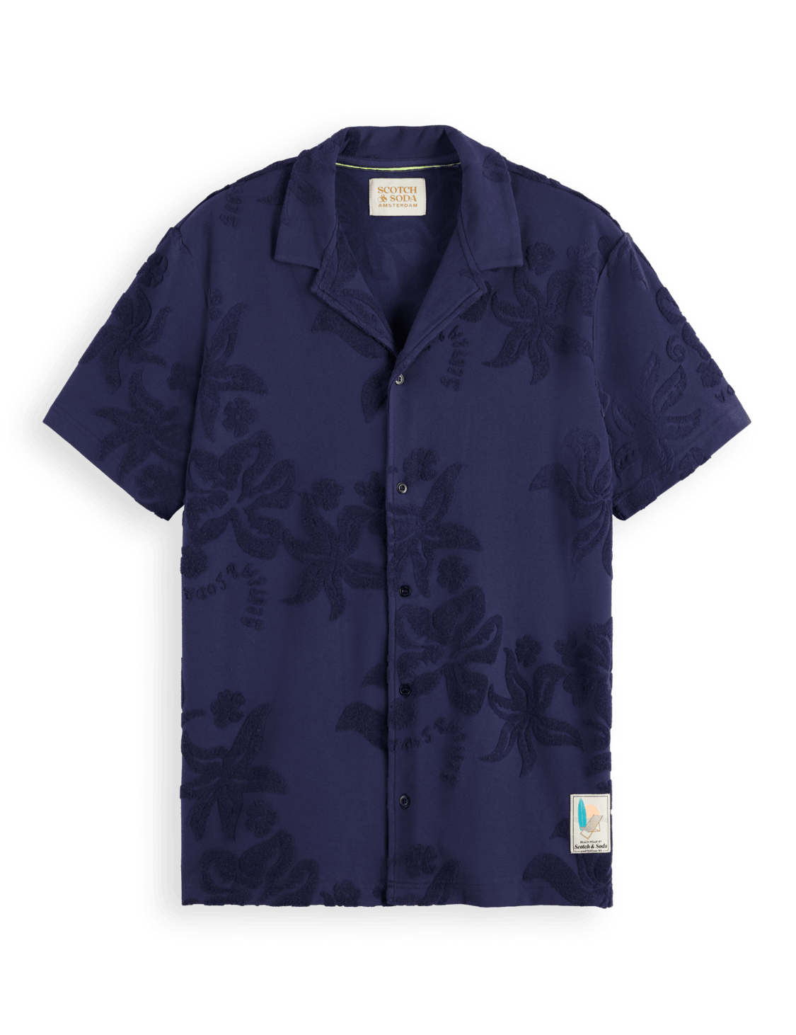 Camisa Scotch & Soda Terry Jacquard - ECRU