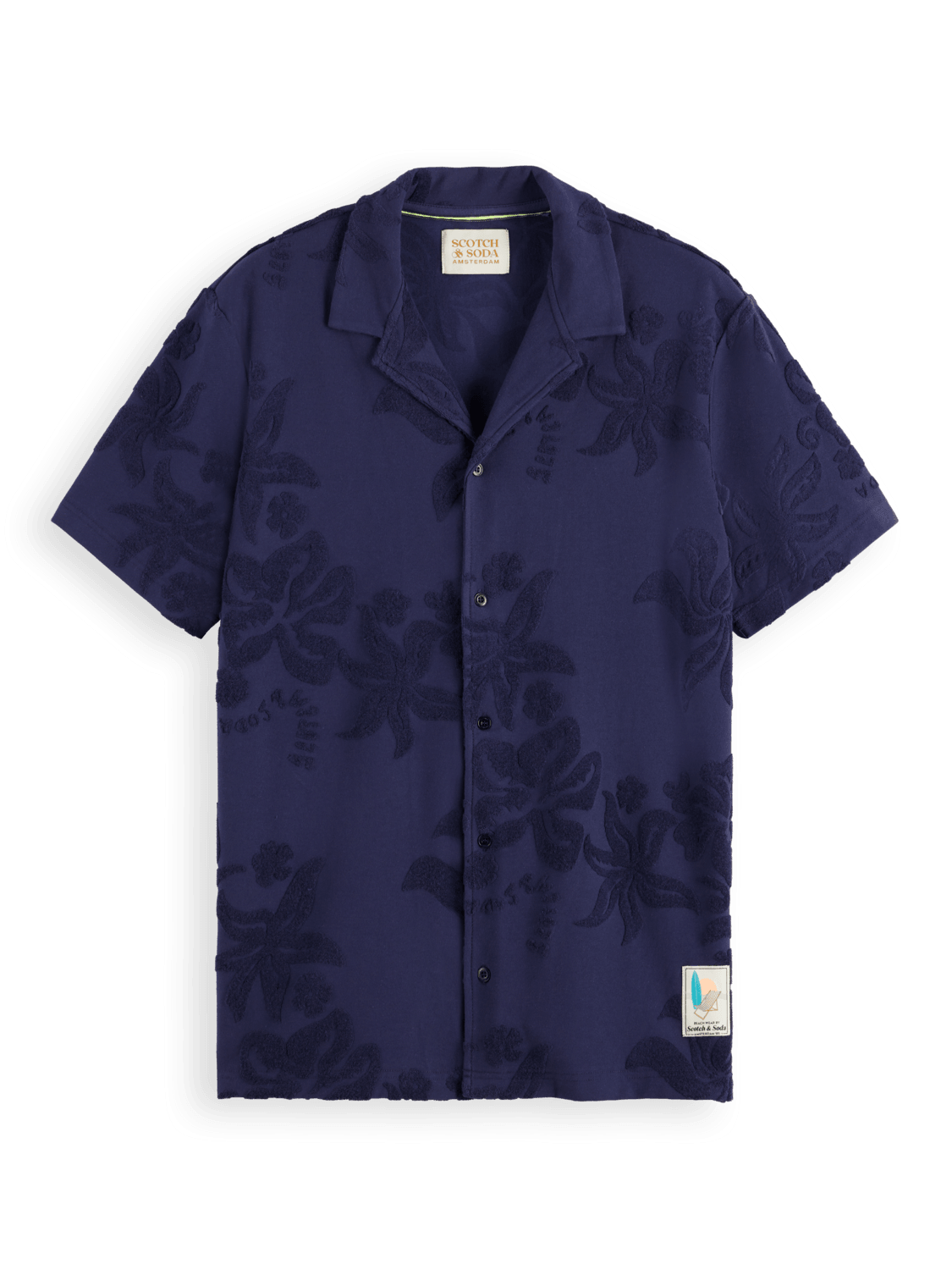 Camisa Scotch & Soda Terry Jacquard - ECRU