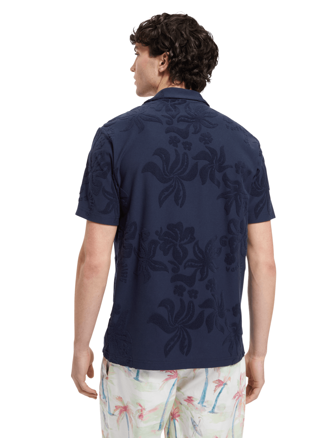 Camisa Scotch & Soda Terry Jacquard - ECRU