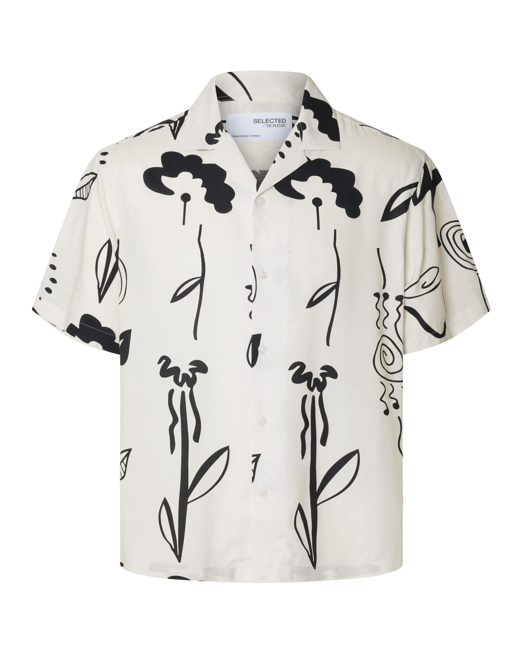 Camisa Selected Relax Rajesh Bright White - ECRU