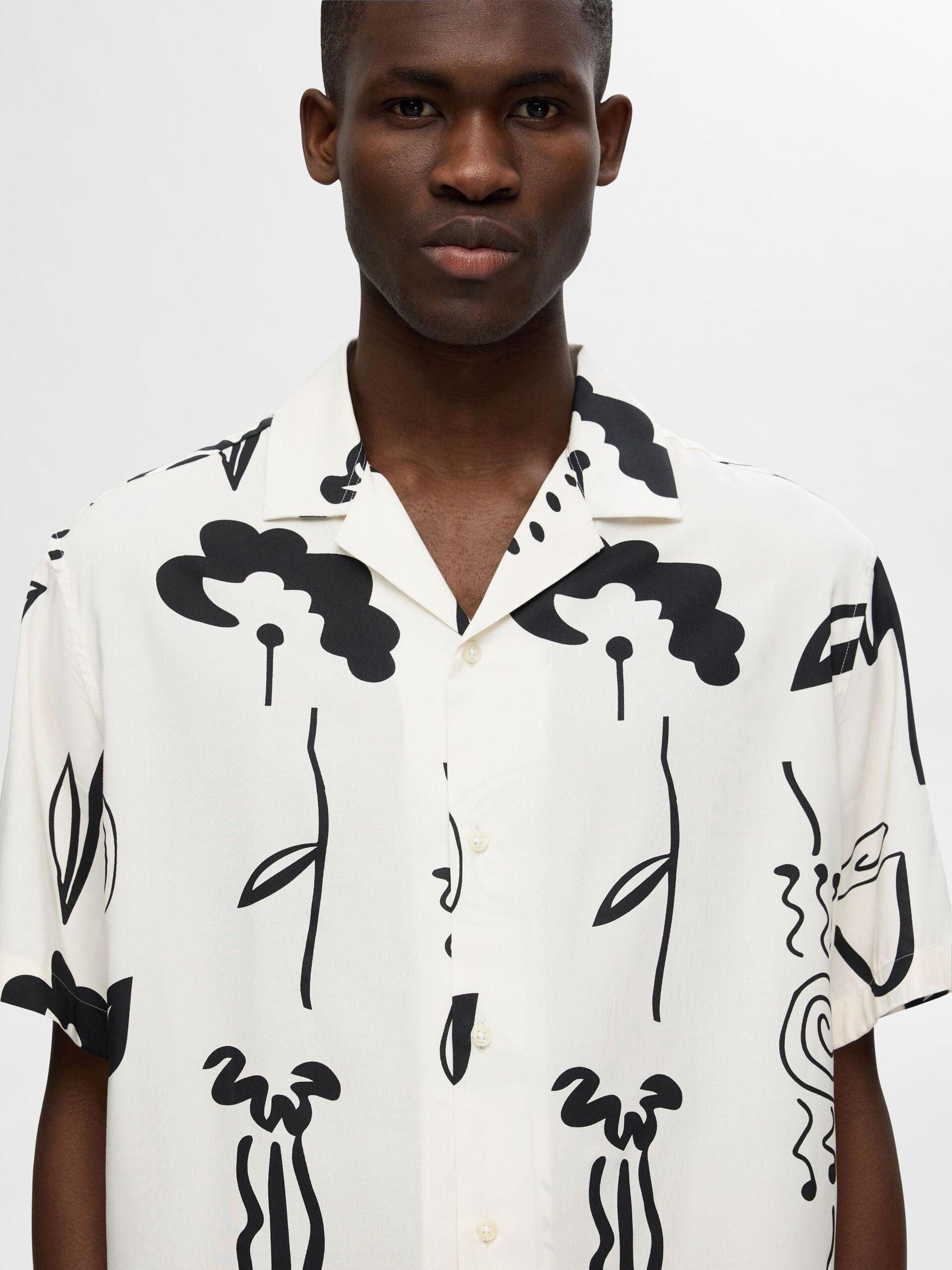 Camisa Selected Relax Rajesh Bright White - ECRU