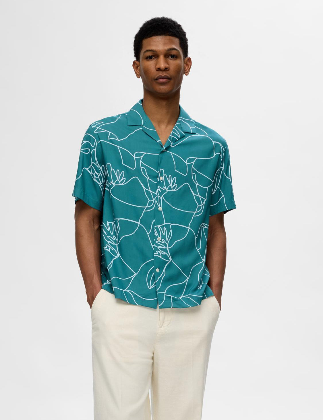 Camisa Selected Relax Rajesh Dragonfly - ECRU