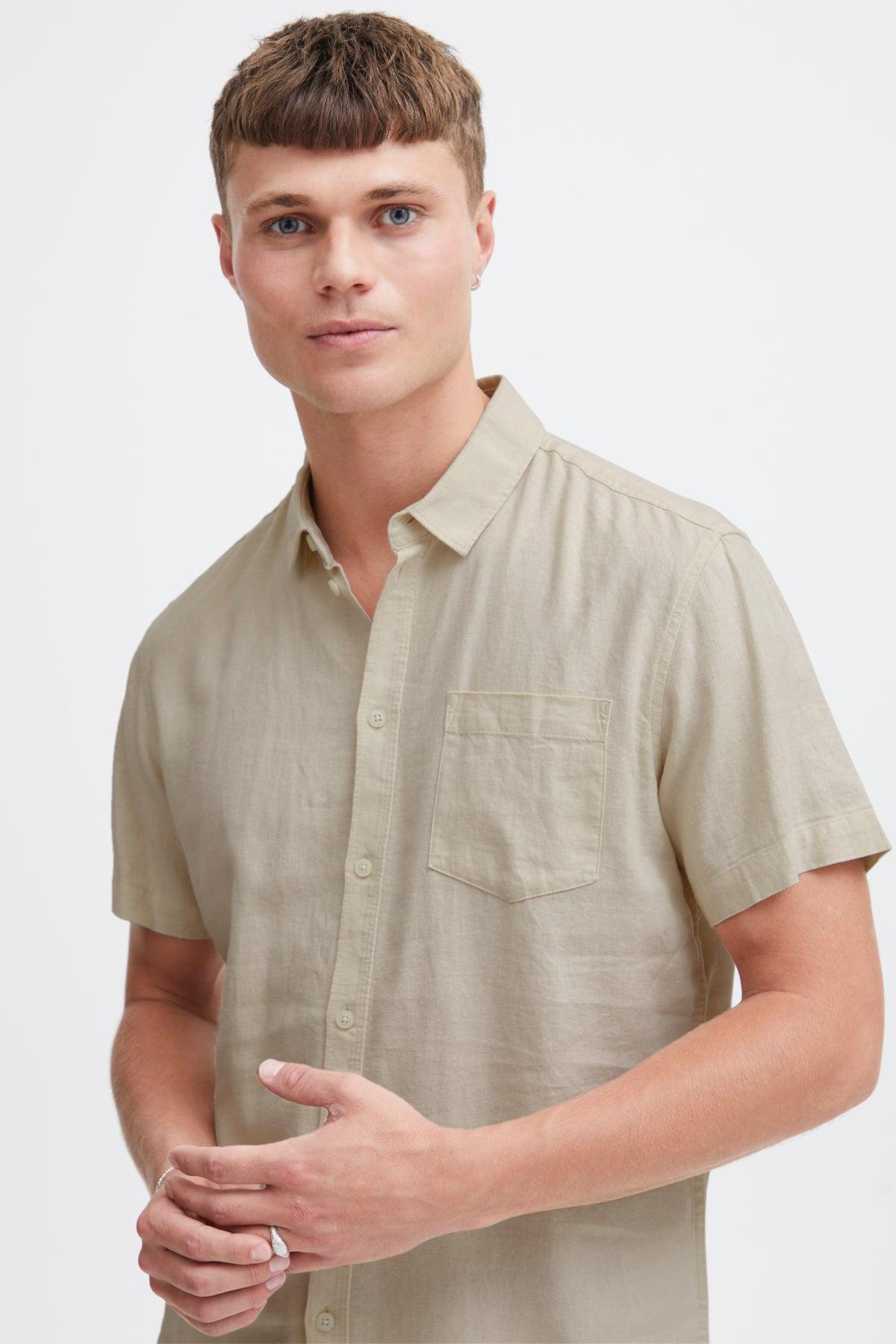 Camisa !Solid Allan Oatmeal - ECRU