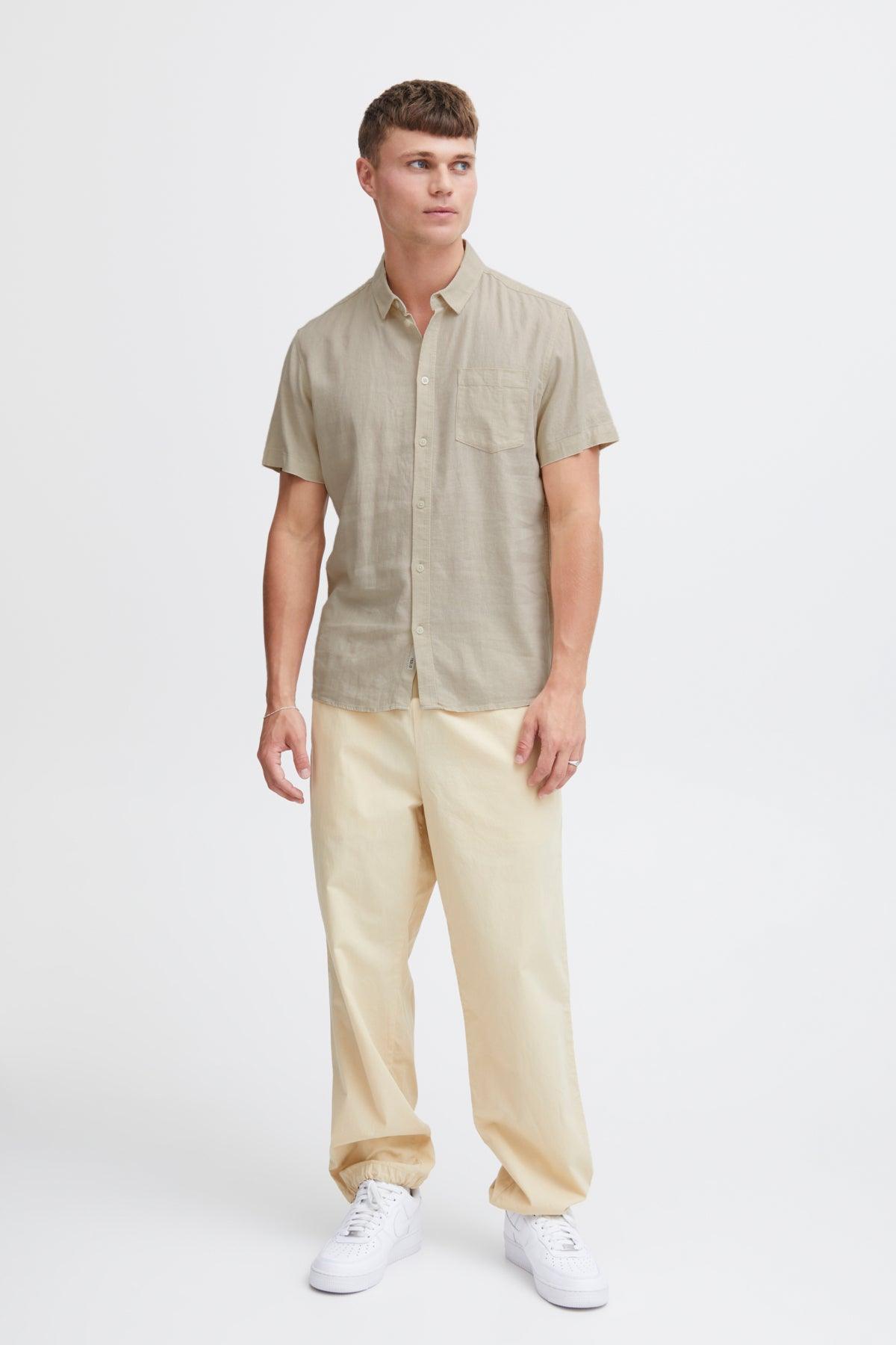 Camisa !Solid Allan Oatmeal - ECRU