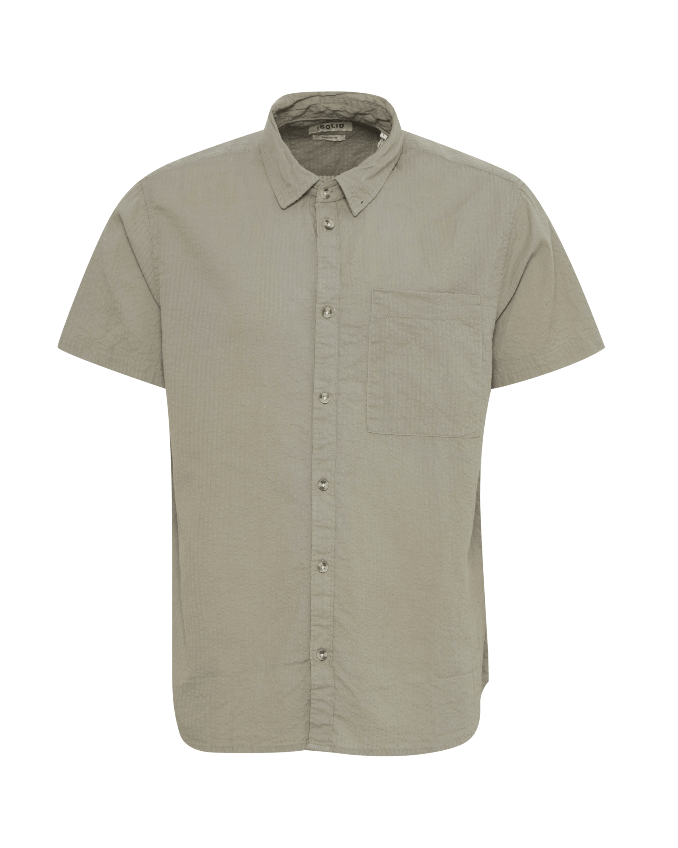 Camisa !Solid Frevne Vetiver - ECRU