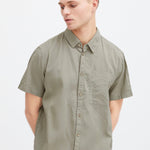 Camisa !Solid Frevne Vetiver - ECRU