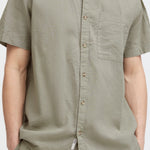 Camisa !Solid Frevne Vetiver - ECRU