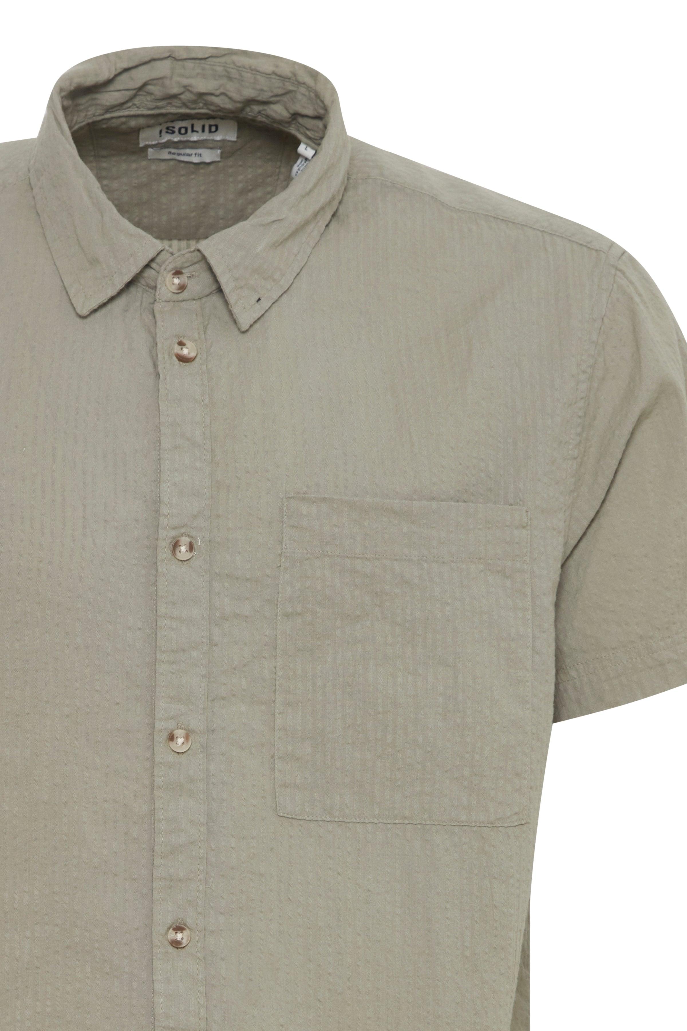 Camisa !Solid Frevne Vetiver - ECRU