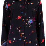 Camisa Sugarhill Catrina Black Colourful Universe - ECRU