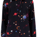 Camisa Sugarhill Catrina Black Colourful Universe - ECRU