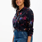 Camisa Sugarhill Catrina Black Colourful Universe - ECRU