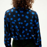 Camisa Thinking Mu Azul Dots Kati - ECRU