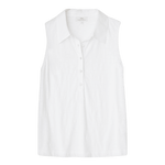 Camisa Yerse Algodón Flamé Blanca Sin Mangas - ECRU