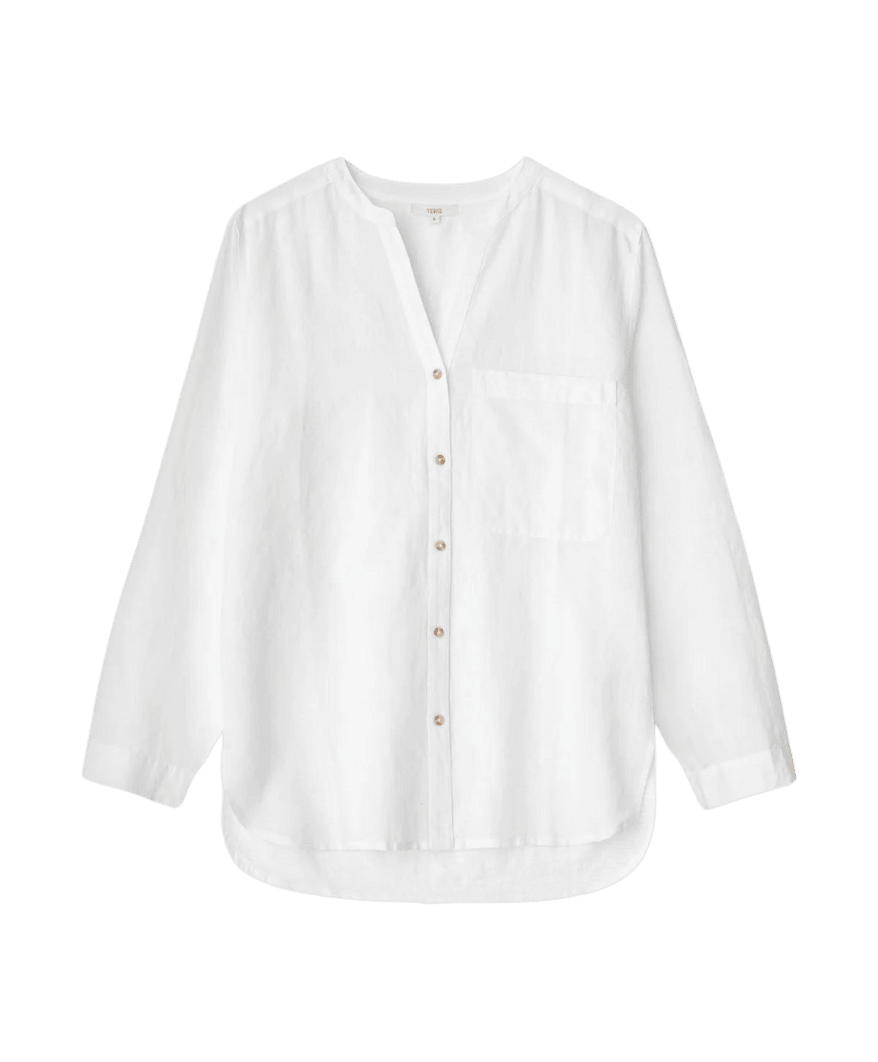 Camisa Yerse Algodón Lino Beige - ECRU