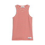 Camiseta ARMEDANGELS Kanitaa Stripes Poppy Red - ECRU