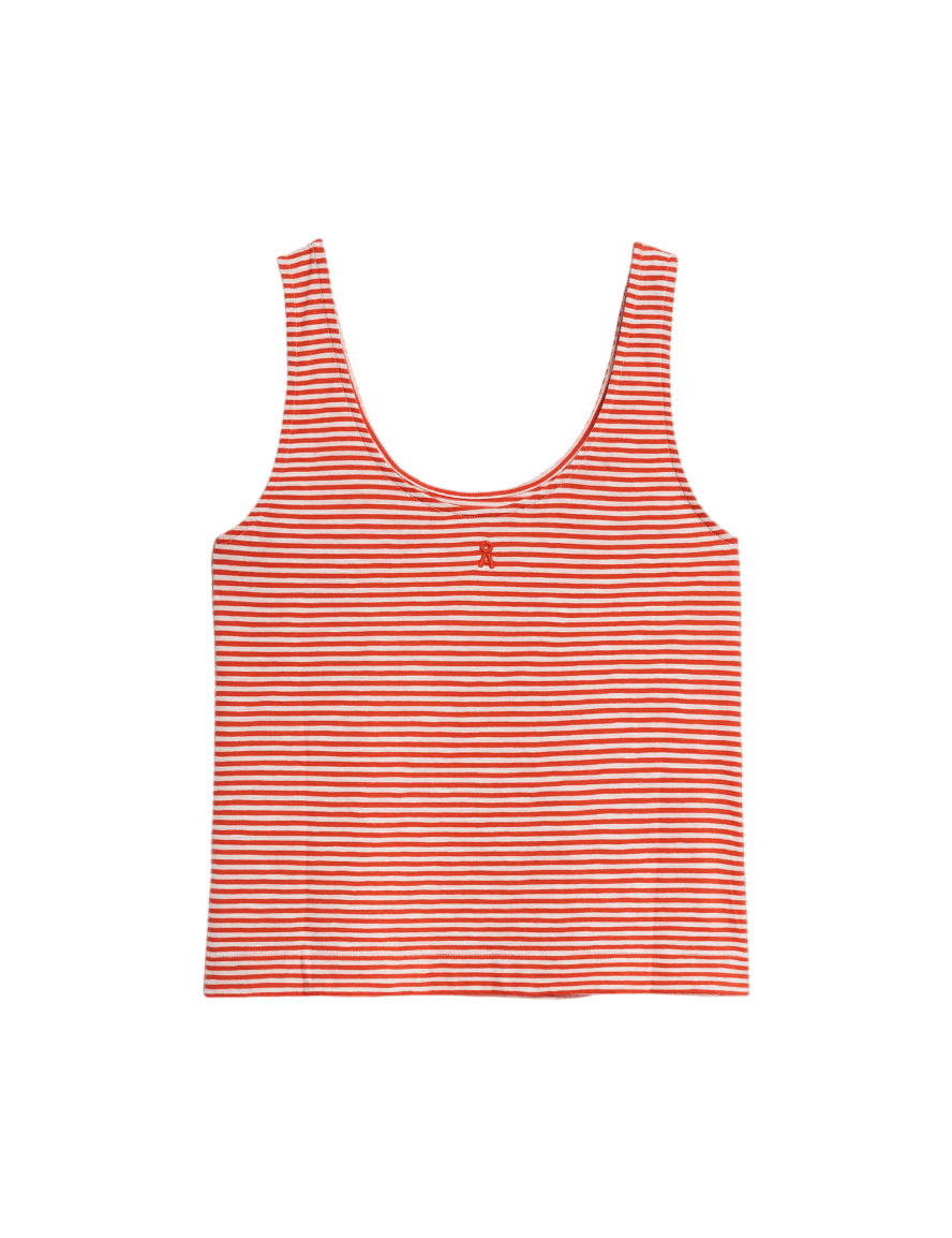 Camiseta Armedangels Minaami Lita Poppy Red - ECRU