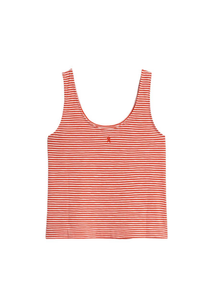 Camiseta Armedangels Minaami Lita Poppy Red - ECRU