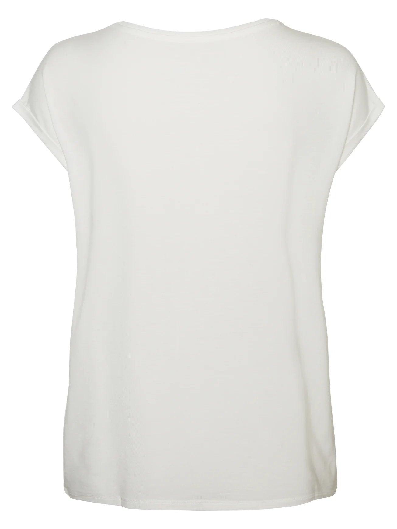 Camiseta Básica de Mujer Vero Moda AWARE Snow White - ECRU