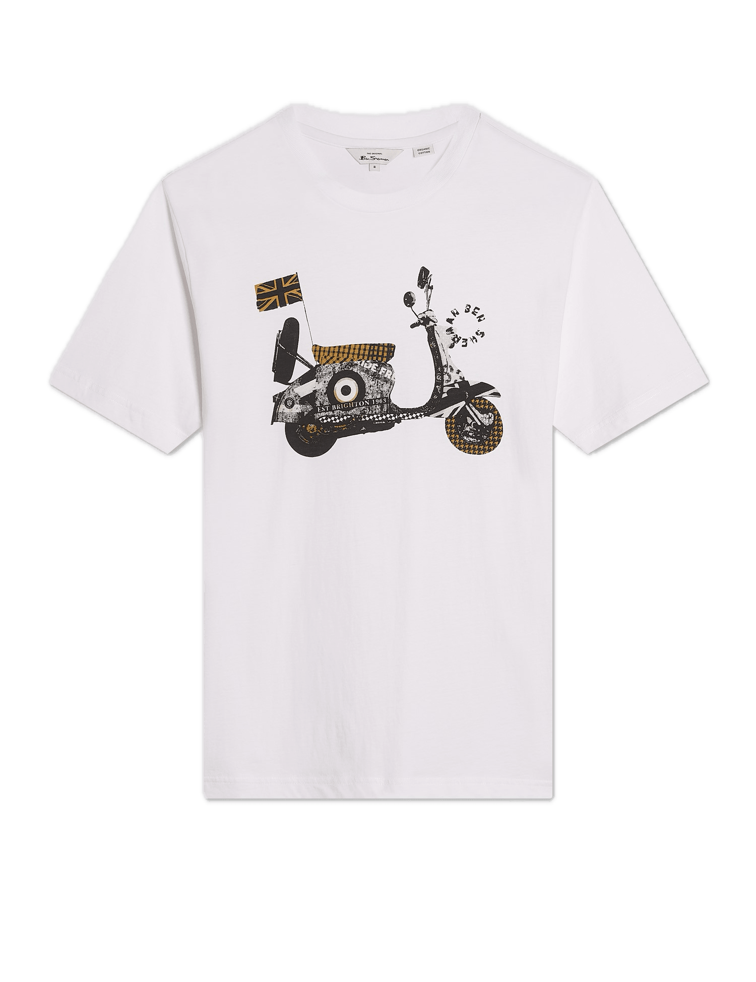 Camiseta Ben Sherman Algodón Orgánico Scooter - ECRU