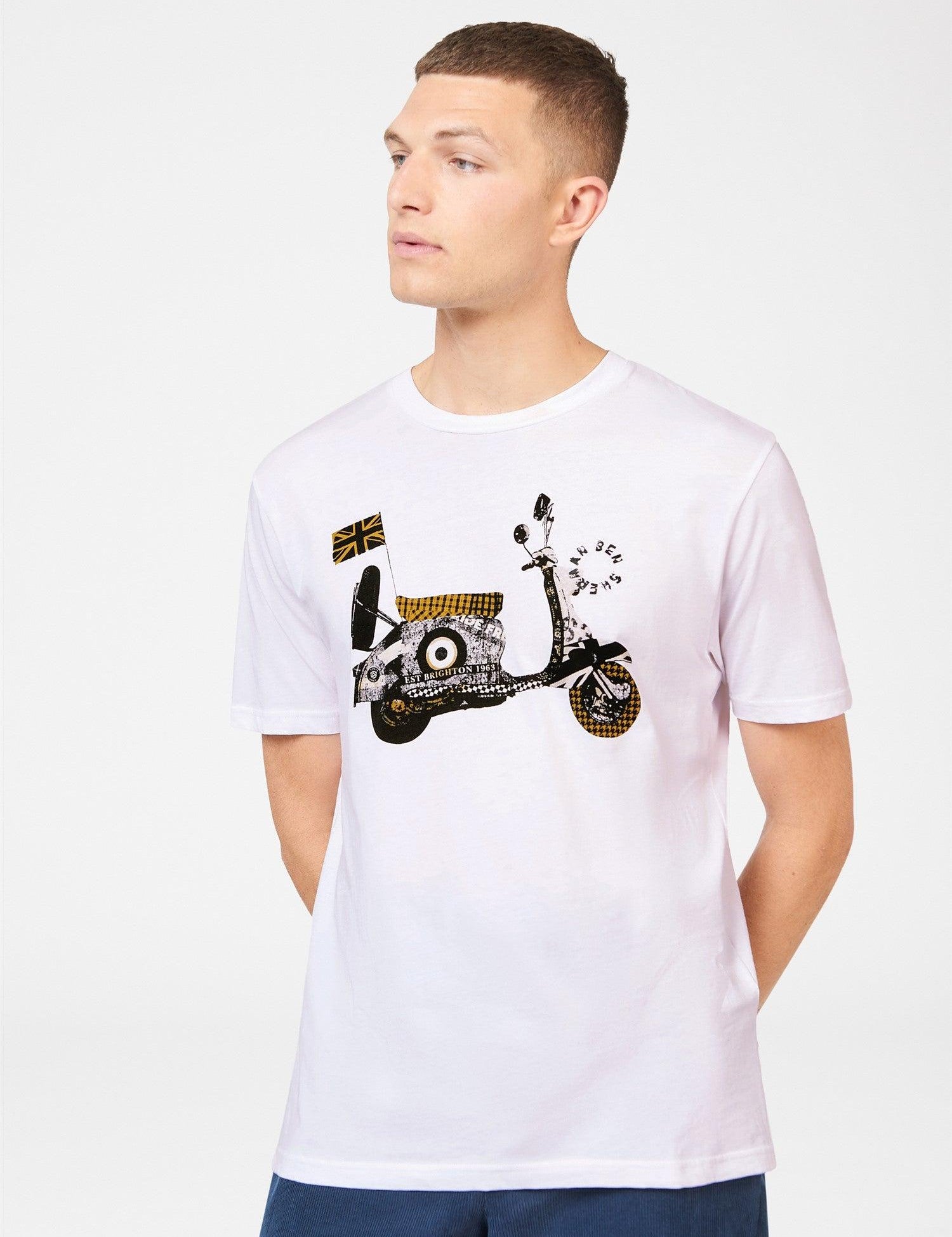 Camiseta Ben Sherman Algodón Orgánico Scooter - ECRU