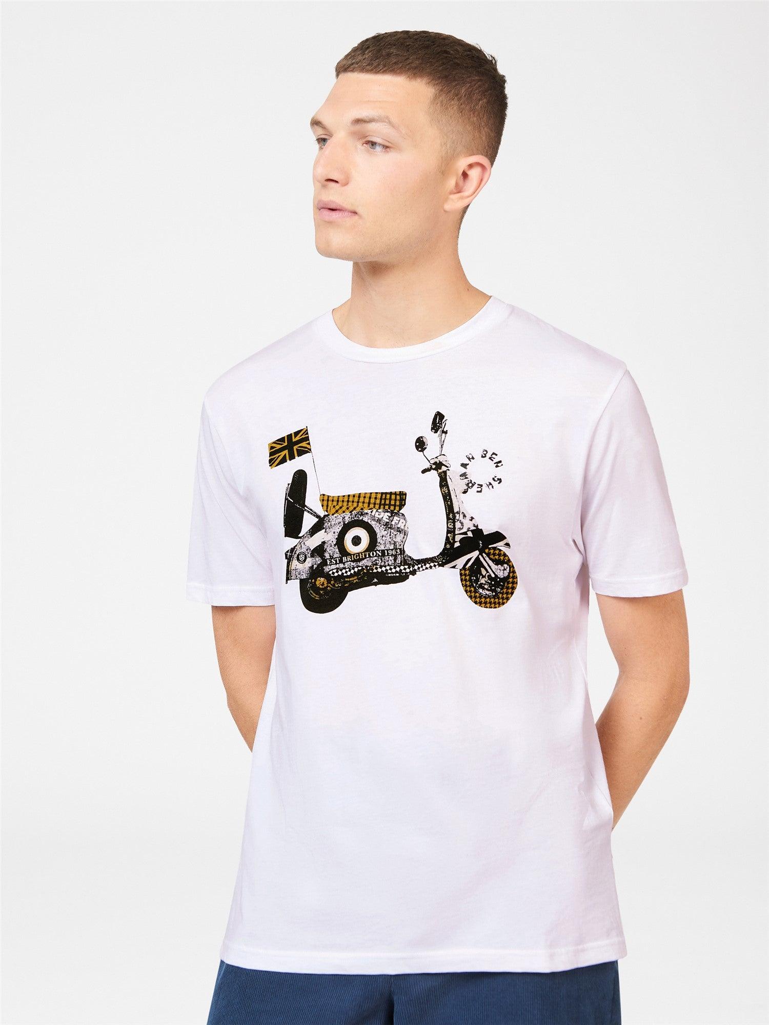 Camiseta Ben Sherman Algodón Orgánico Scooter - ECRU