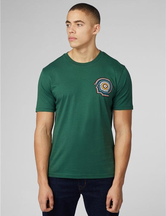 Camiseta Ben Sherman Mod Head Teal - ECRU